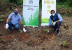 SNPA Chief and Indian High Commissioner with the first two planted palm trees