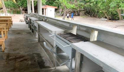 The new facilities: Barbeque area and boardwalk