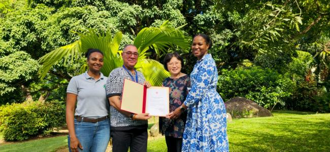 Handing Over of Benches to CEO Cedras
